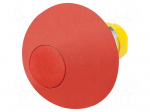 Switch: push-button | 22mm | Stabl.pos: 1 | red | none | IP65 | mushroom