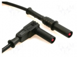 Test lead | 20A | banana plug 4mm,angular banana plug 4mm | Len: 1m