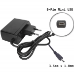 Universal Network Charger K-F11 2 in 1 - 8 Pin Mini USB UC-E6 UC-E16 UC-E17 + 3.5 mm X 1.00 mm Nokia 6230 5V 1A