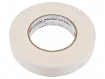 Tape: electrical insulating | W: 25mm | L: 55m | Thk: 0.177mm | white