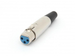 3P FEMALE XLR PLUG - NICKEL