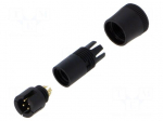 Connector: circular | 719 | 60V | 3A | PIN: 4 | plug | male | soldering | IP40