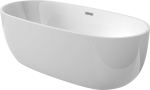 Oval free-standing acrylic bathtub - 160 cm