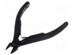 Pliers | side,cutting,precision | ESD | oval head,blackened tool