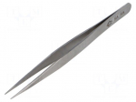 Tweezers | 120mm | for precision works | Blade tip shape: sharp