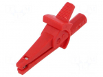 Crocodile clip | 10A | 600VDC | red | Grip capac: max.6mm