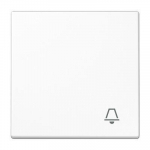 JUNG Taustiņs 1-viet, ar zvana simbolu, duroplasts, Serie LS, balts LS990KWW