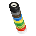 Uued tooted // Zestaw 10 taśm 19mm, 2x czarna, szara, brązowa, niebieska, ż&oacute;łta, zielona, ż&oacute;łto-zielona, czerwona, biała, długość 20m