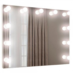 Mirror with LED bulbs 120 x 80 cm, 4000K - neutral white, 12xE14