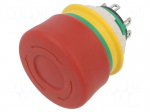Switch: emergency stop | 16mm | Stabl.pos: 2 | NC + NO | red | IP65 | XA