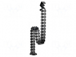Wiring duct | flexible | black | W: 129mm | L: 1347mm