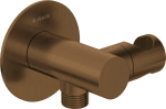 Angled connector with handset holder