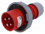 Connector: AC supply 3-phase | plug | male | 32A | 440VAC | Shark | IP67