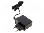 Power supply: switching | mains,plug-in | 15VDC | 1A | 15W | 84%