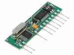 Module: RF | AM receiver | ASK,OOK | 433.92MHz | -108dBm | 4.5&divide;5.5VDC