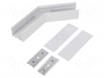 Connector 135&deg; | white | aluminium | Application: VARIO30-02