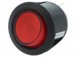 ROCKER | DPST | Pos: 2 | OFF-ON | 10A/250VAC | red | neon lamp 230V