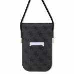 Guess PU 4G Metal Logo Script Phone Bag / Black
