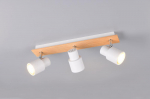 Trio Pierre spot 3-pc matt white/wood gaismeklis R81983031 4017807638189