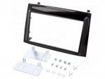 Radio mounting frame | Fiat,Opel | 2 DIN | black gloss