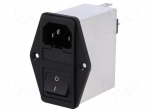 Connector: AC supply | socket | male | 10A | 250VAC | 250V | C14 (E) | FKID