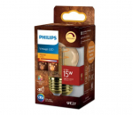 PHILIPS LED P45 15W 1800K E27 dzintarota stikla spuldze dimmējama RETRO vintage 8721103048936 929004583901