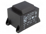 Transformer: encapsulated | 30VA | 230VAC | 15V | 2000mA | Mounting: PCB