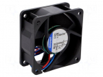 Fan: DC | axial | 60x60x25mm | 56m3/h | 43dBA | ball bearing | Len: 0.31m