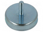 Magnet: permanent | hard ferrite | 78N | &Oslash;: 32mm | H: 7mm | steel