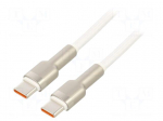 Cable | USB C plug,both sides | 2m | white | 100W