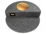 Car loudspeaker enclosure | MDF | gray melange | textil | 10l | 200mm