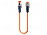 Cable: for sensors/automation | M12 | PIN: 4 | 5m | plug | 30VDC | 4A