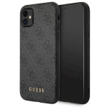 Guess GUHCN61G4GFGR Hardcase 4G Metal Gold Logo for iPhone 11 6,1" / grey