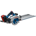 Bosch cordless portable circular saw GKS 18V-57-2 GX Professional solo + FSN 440 X (blue/black, without battery and charger, with guide rail for cross cuts)