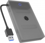 ICY BOX IB-AC603b-U3, adapter (anthracite/black, adapter for 1x HDD/SSD with plastic case)