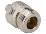 Adapter | N female,SMA female | Insulation: PTFE | 50&Omega; | brass | 11GHz
