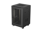 19" 18U 600 &times; 600 BLACK FLOOR-STANDING RACK CABINET WITH PERFORATED DOOR, LANBERG (FLAT PACK)