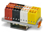 Splice terminal: rail | 17.5A | 500V | push-in | PA | L: 24.4mm | W: 21.6mm