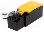 Limit switch | lever R 27mm, plastic roller &Oslash;14mm | NO + NC | 6A