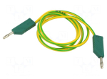 Test lead: single | 60VDC | 30VAC | 32A | Len: 1m | yellow-green | brass