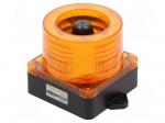 Signaller: lighting-sound | 10&divide;30VDC | LED | amber | IP66 | &Oslash;136x126mm
