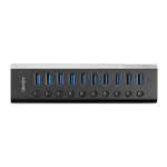USB-jaotur Lindy LINDY 10-pordiline USB 3.0 jaotur koos sisse-/v&auml;ljal&uuml;litustega