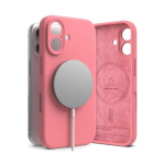 Ringke iPhone 16 silikoonist magnetkaitse roosa