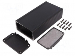 Enclosure: shielding | X: 84mm | Y: 160mm | Z: 44mm | aluminium | black