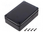 Enclosure: multipurpose | X: 80mm | Y: 120mm | Z: 36mm | ABS | black