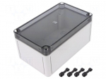 Enclosure: multipurpose | X: 110mm | Y: 180mm | Z: 90mm | PK | light grey
