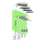 9-osa l&uuml;hikeste kuusnurksete v&otilde;tmete komplekt kuulotsikuga DS1043