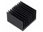 Heatsink: extruded | grilled | BGA | black | L: 37.5mm | W: 37.5mm