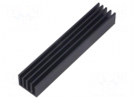 Heatsink: extruded | grilled | black | L: 100mm | W: 19mm | H: 10mm