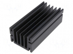 Heatsink: extruded | TO220 | black | L: 100mm | W: 46mm | H: 33mm | anodized
